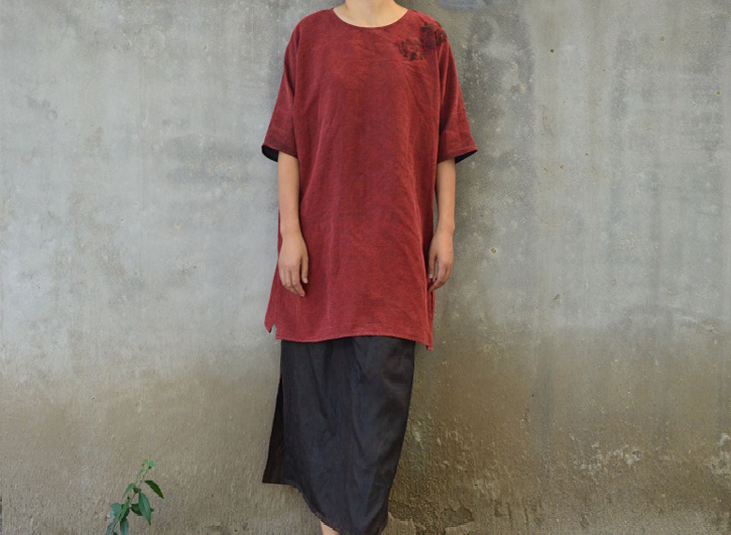 edoa Hand Embroidered Mud Silk Tunic