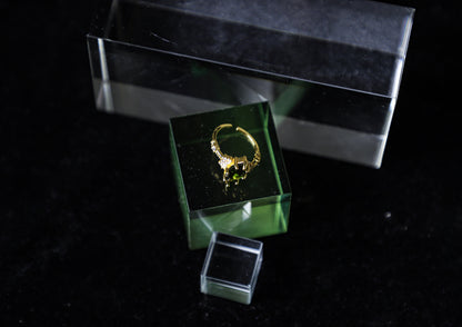 edoa Marquise Peridot Forest Ring