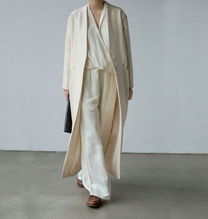 edoa Light Weight Dupioni Silk Padding Coat 
