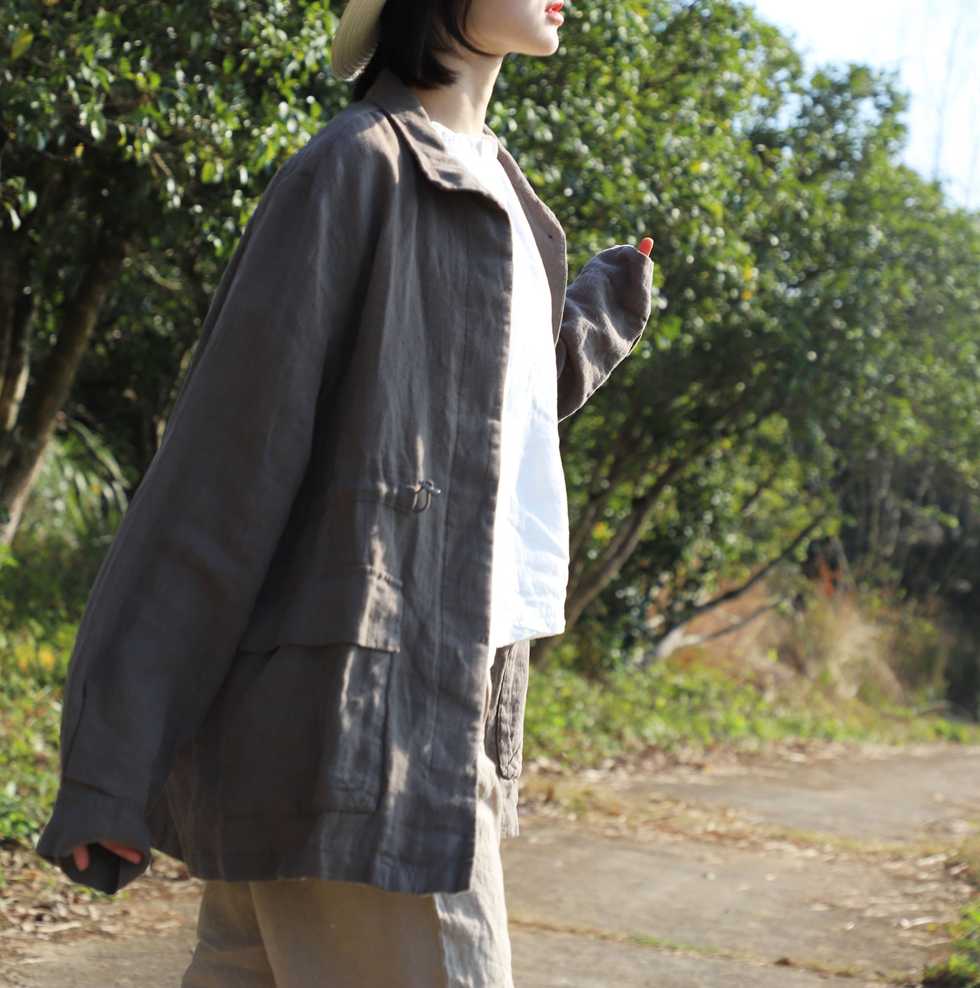 edoa Linen Safari Photographer Jacket