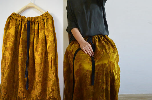 Silk Rayon Blend Jacquard Skirt sk0044 A174