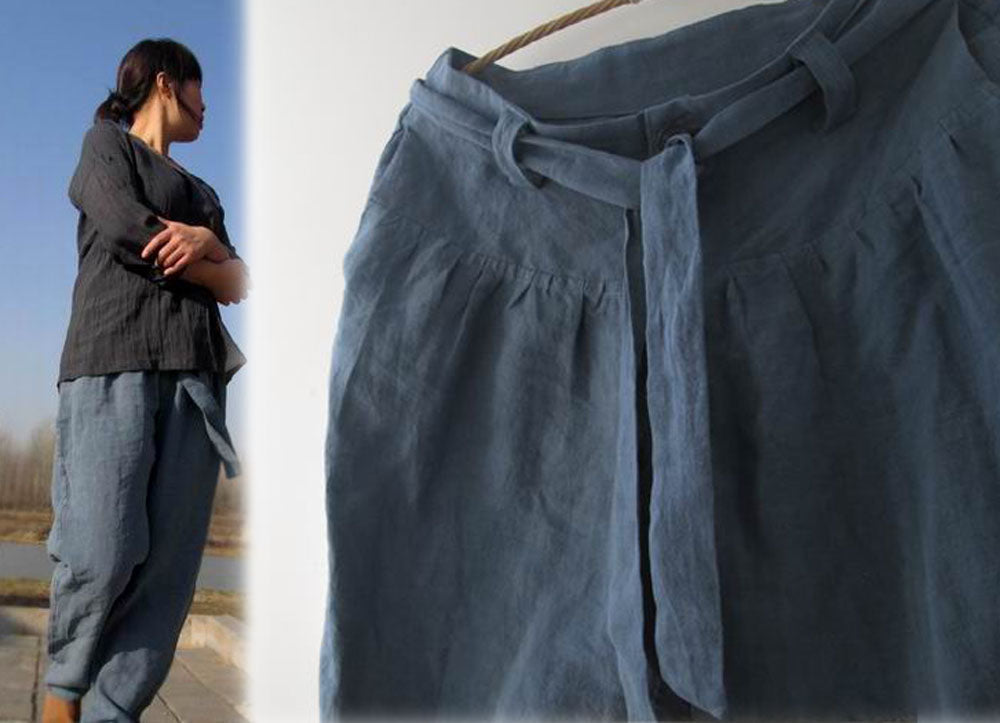 Eco Friendly Boyfriend Ramie Blend Trousers pa0181 177