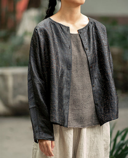 edoa Cracked Mud Silk Over Shirt