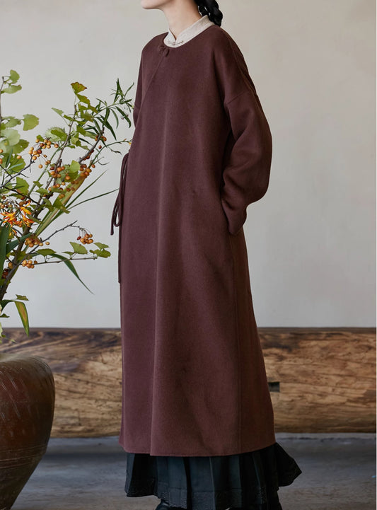 edoa Double Faced Wool Chinese Dress