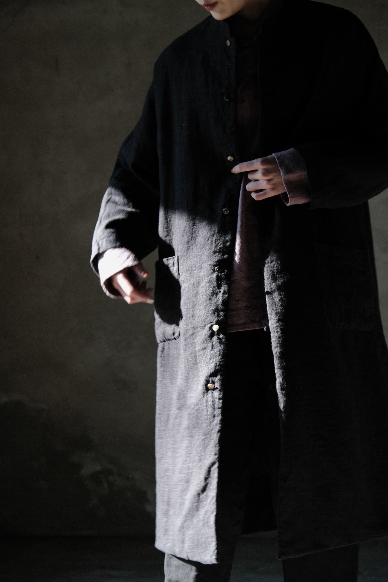 edoa Chinese Chesongsam Linen Padding Coat