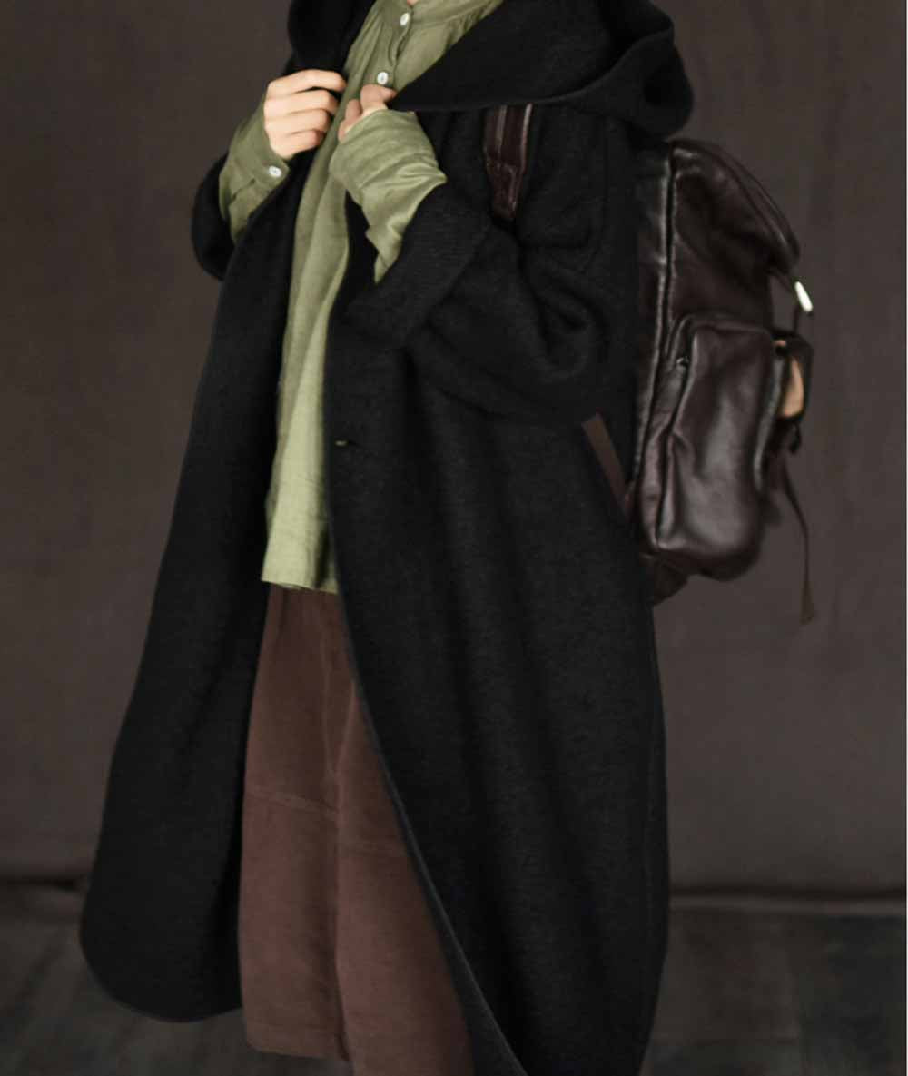 edoa Heavy Weight Bouclé Sorcerer Hooded Coat