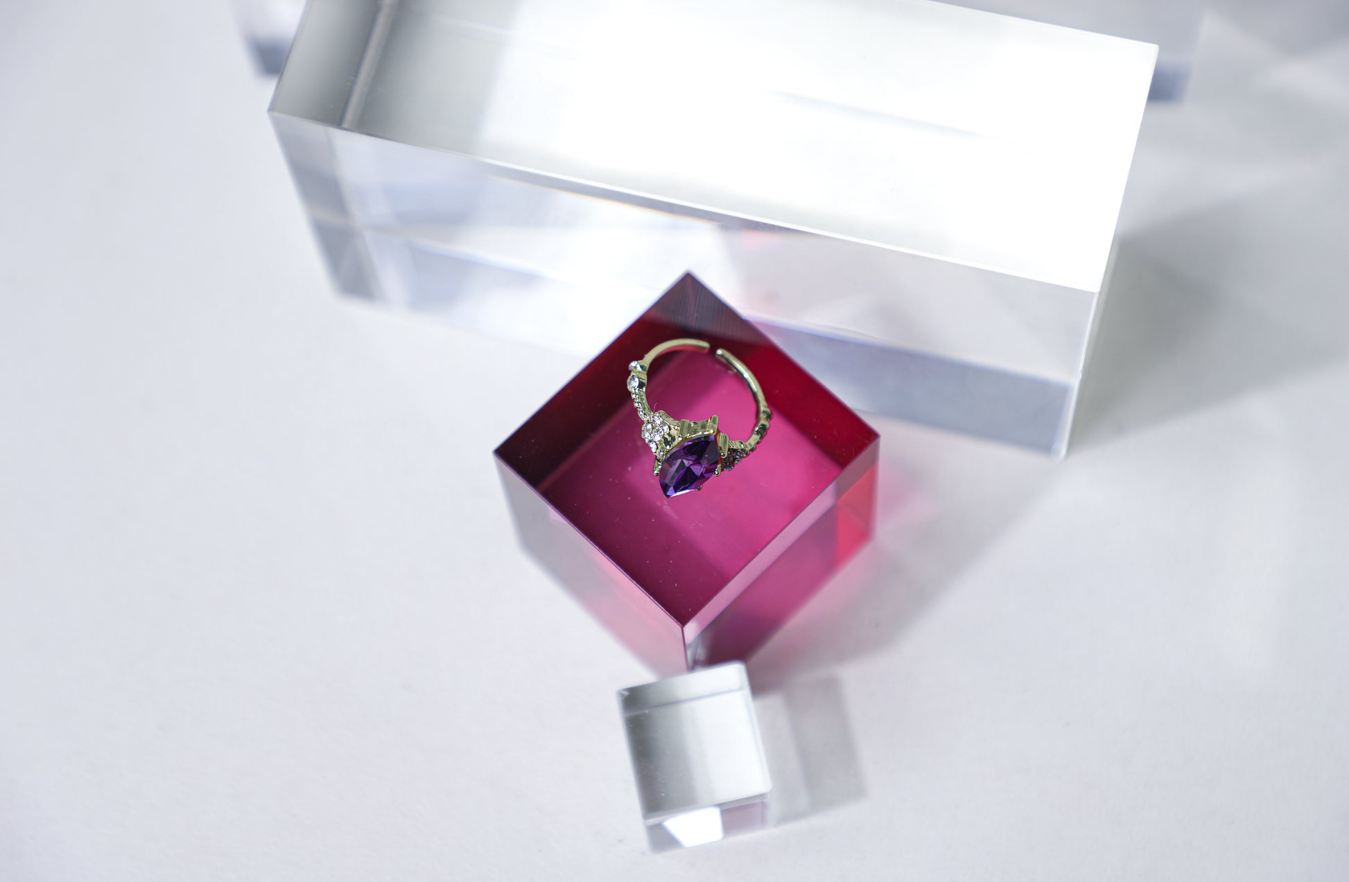 edoa Marquise Amethyst Forest Ring
