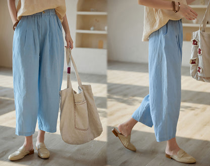 edoa High Count Linen Pants