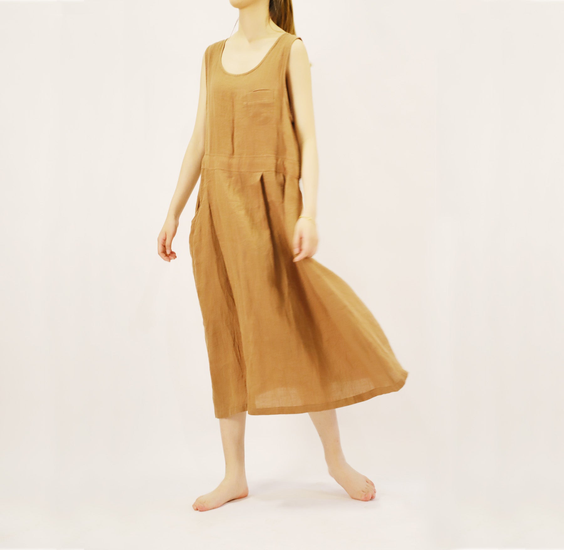 edoa Sleeveless Linen Sumeer Dress