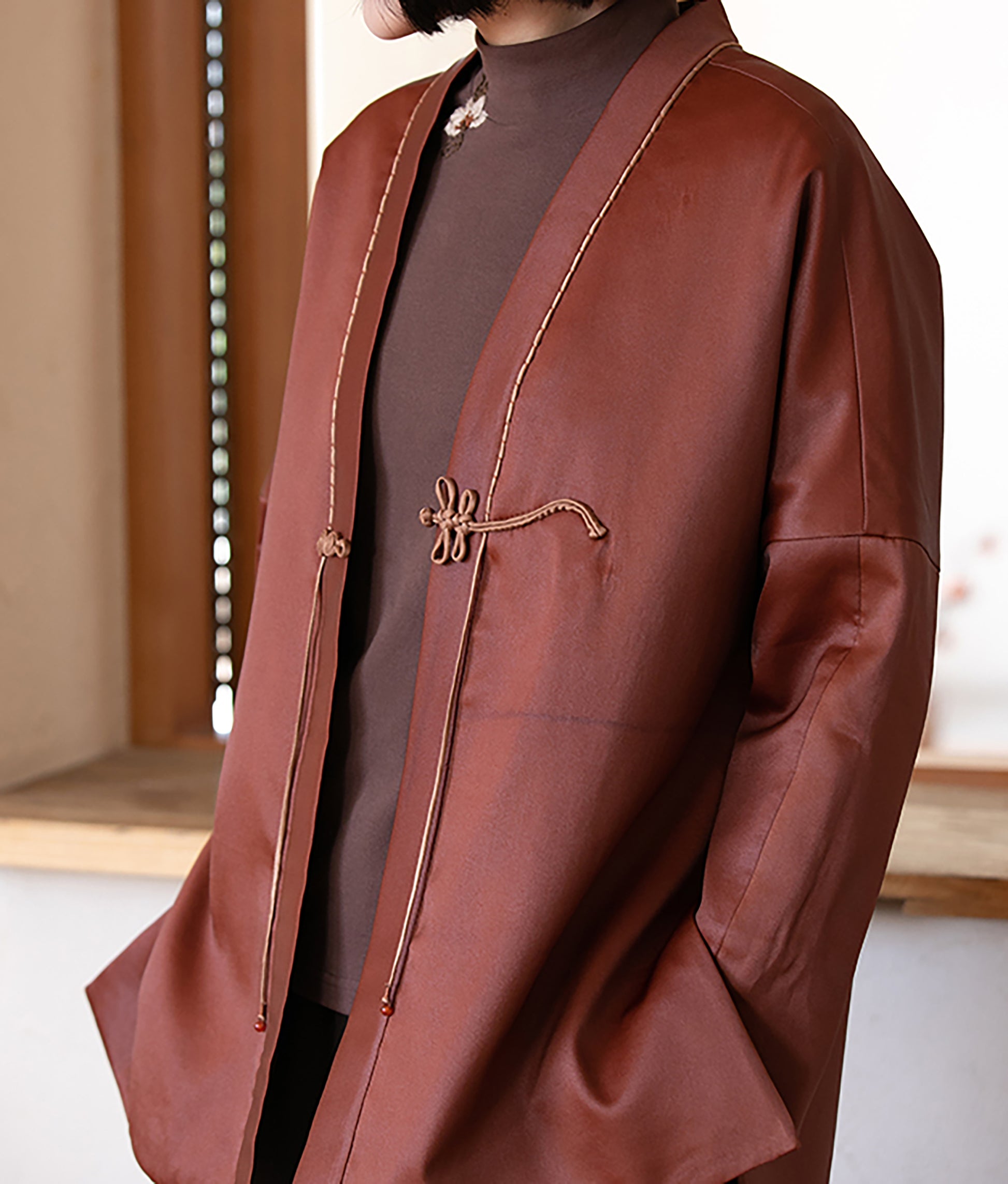 edoa Gambiered Canton Gauze Padded Jacket 