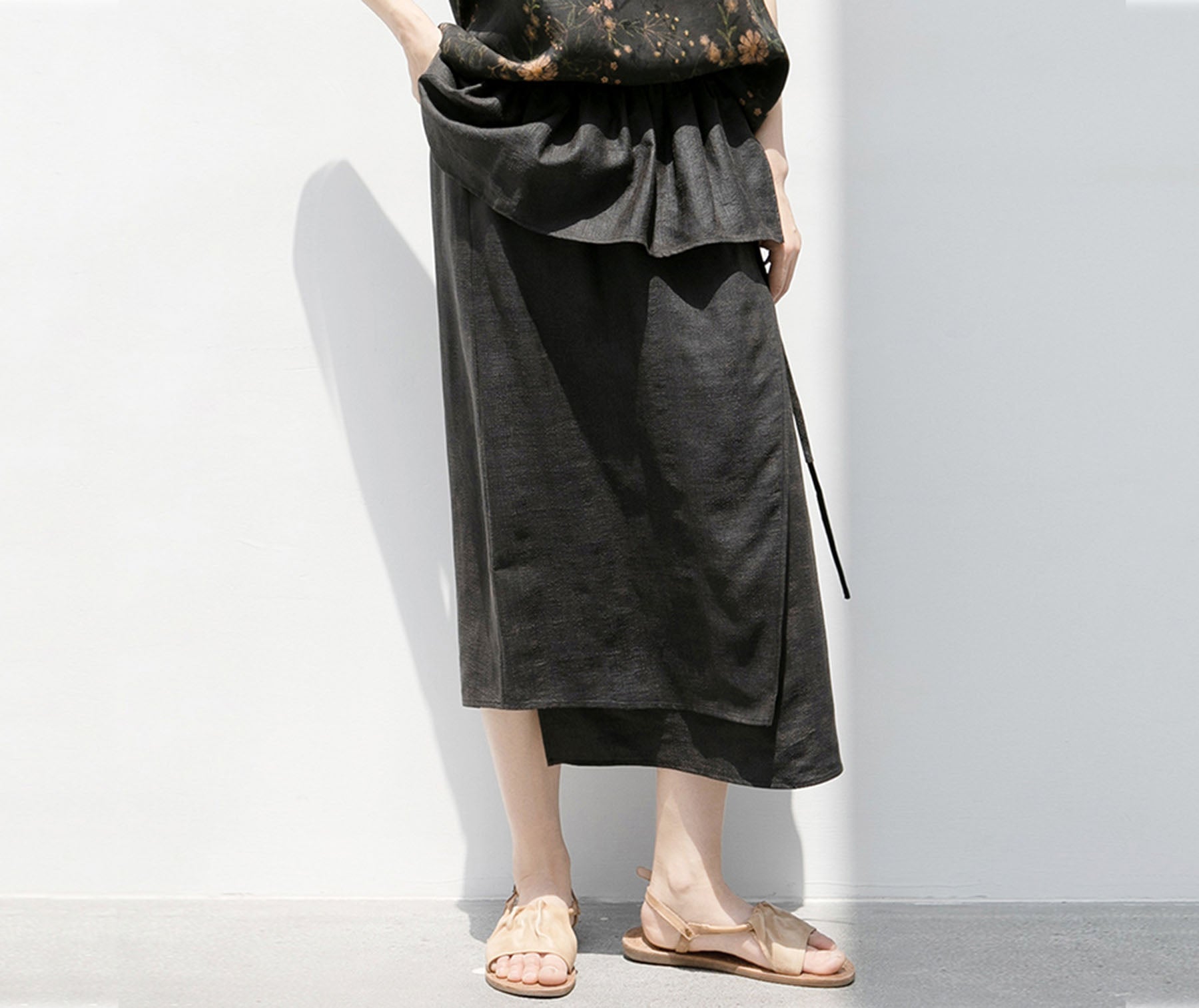 edoa Mud Tussah Silk Skirt