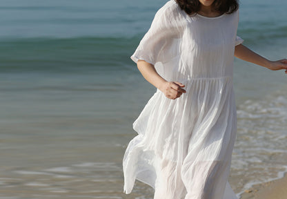 edoa High Counted Ramie Dress