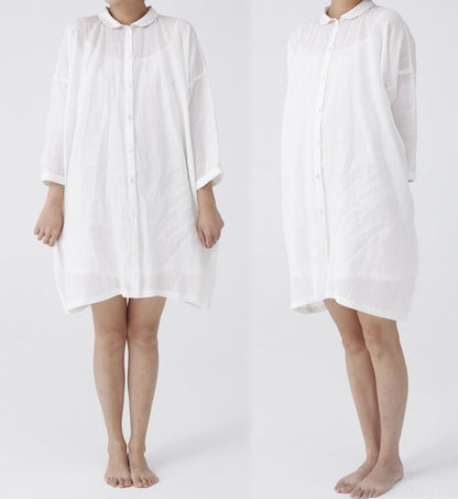 edoa Peter Pan Collar Shirt Dress 