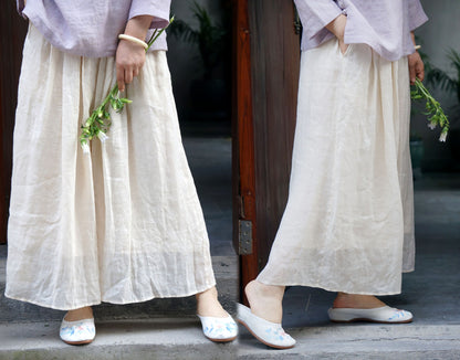 edoa Ramie Wide-leg Pajama Pocket Pants