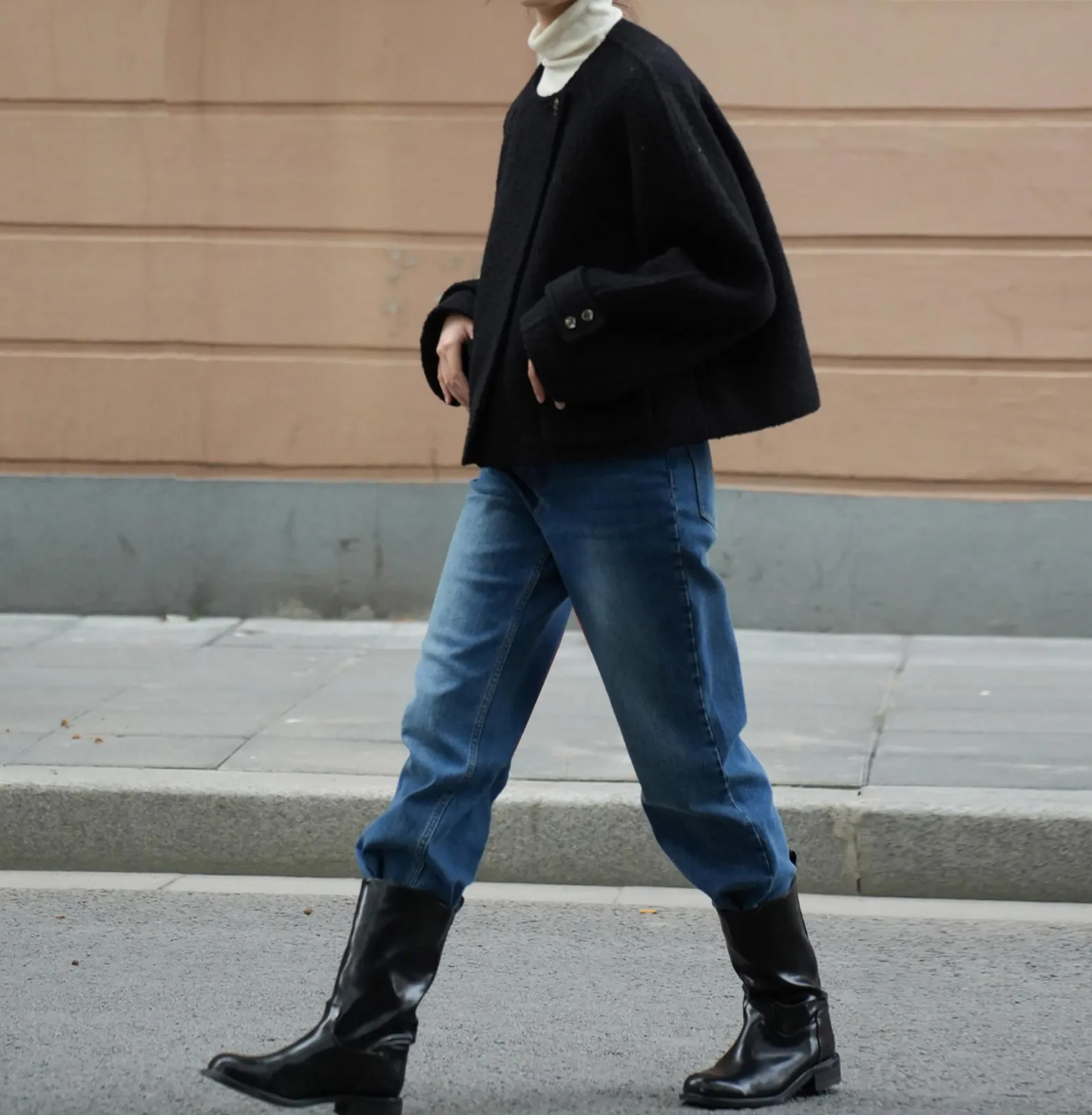 edoa Short Loop-yarns Wool Jacket