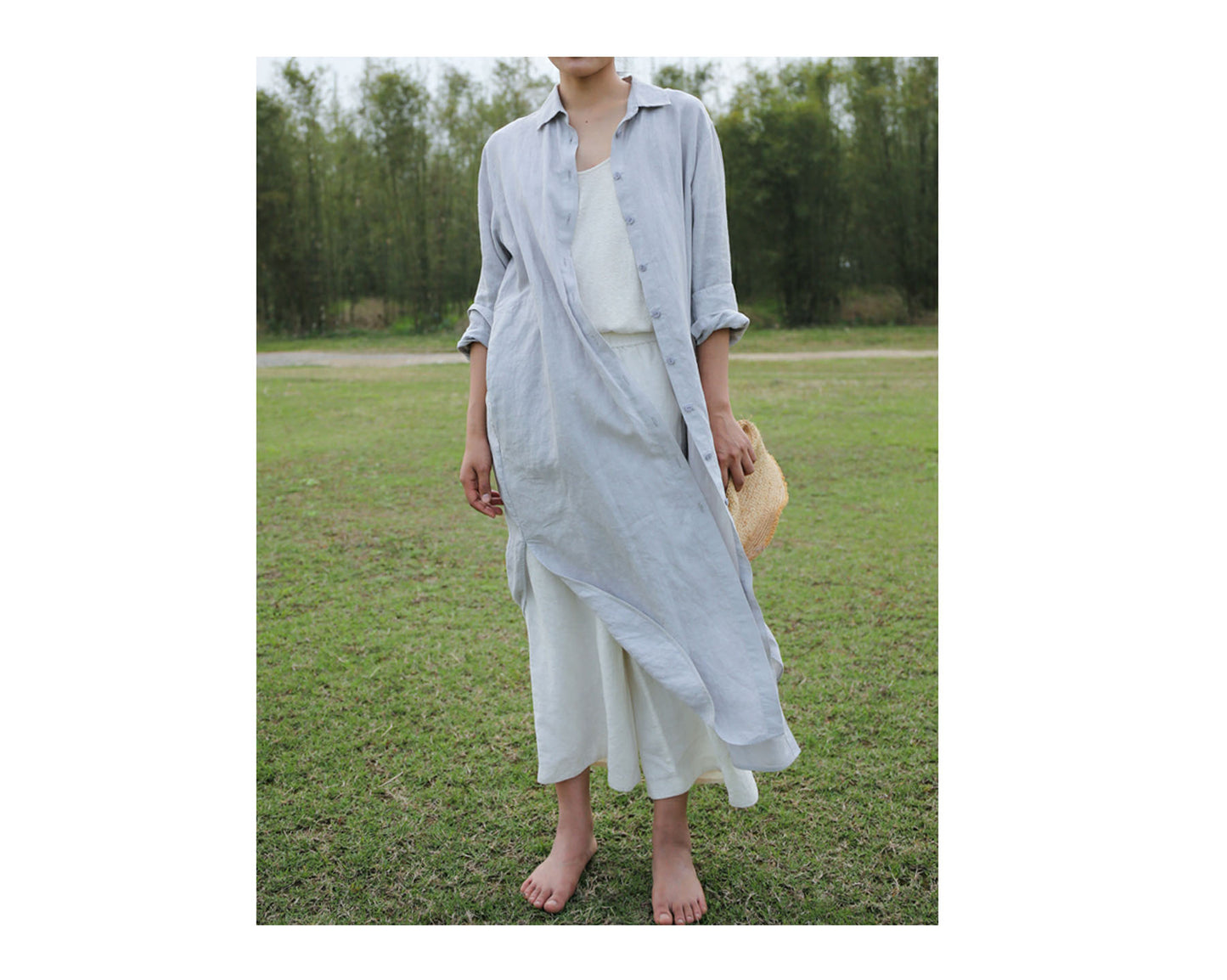 edoa Linen Shirt Dress