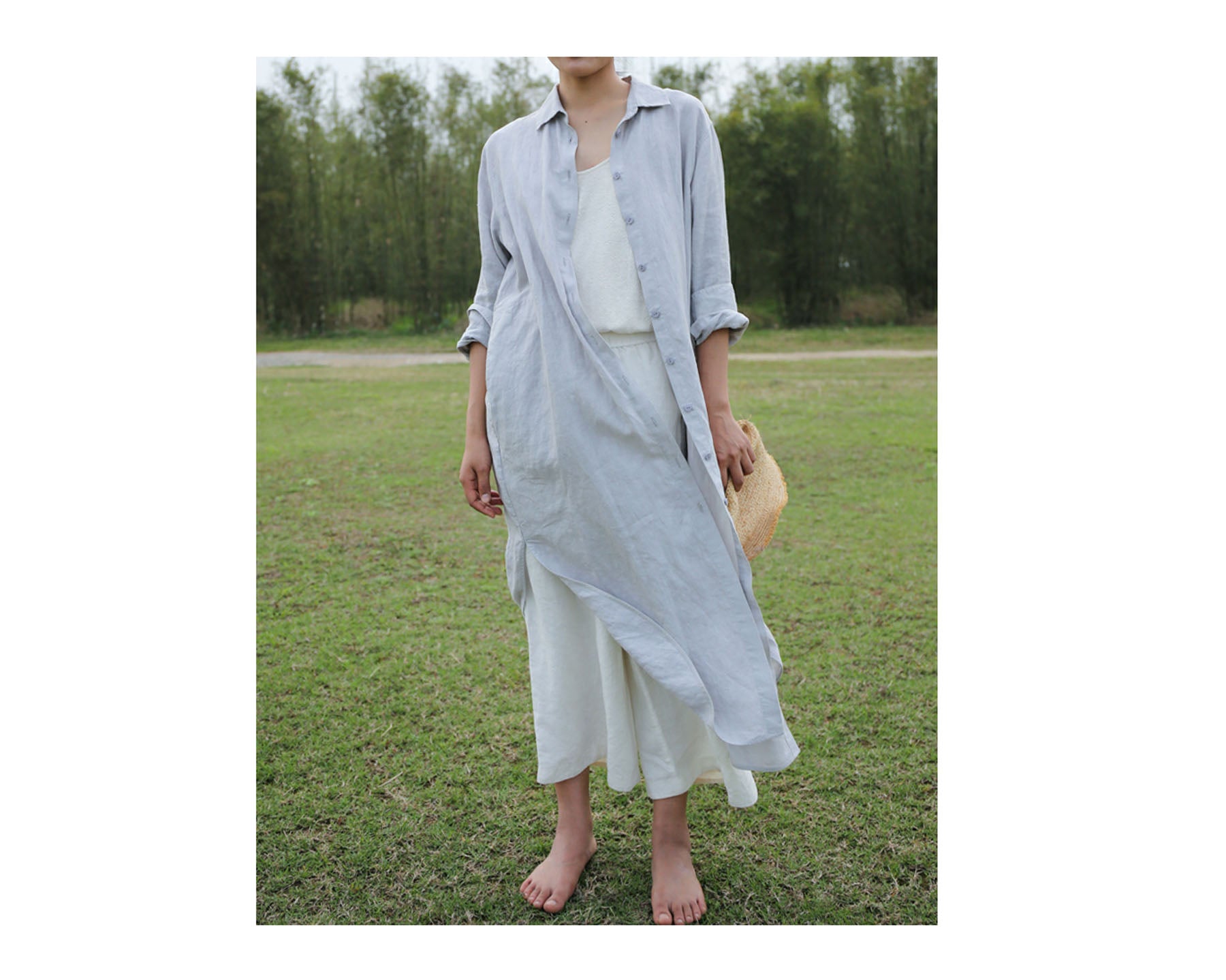 edoa Linen Shirt Dress