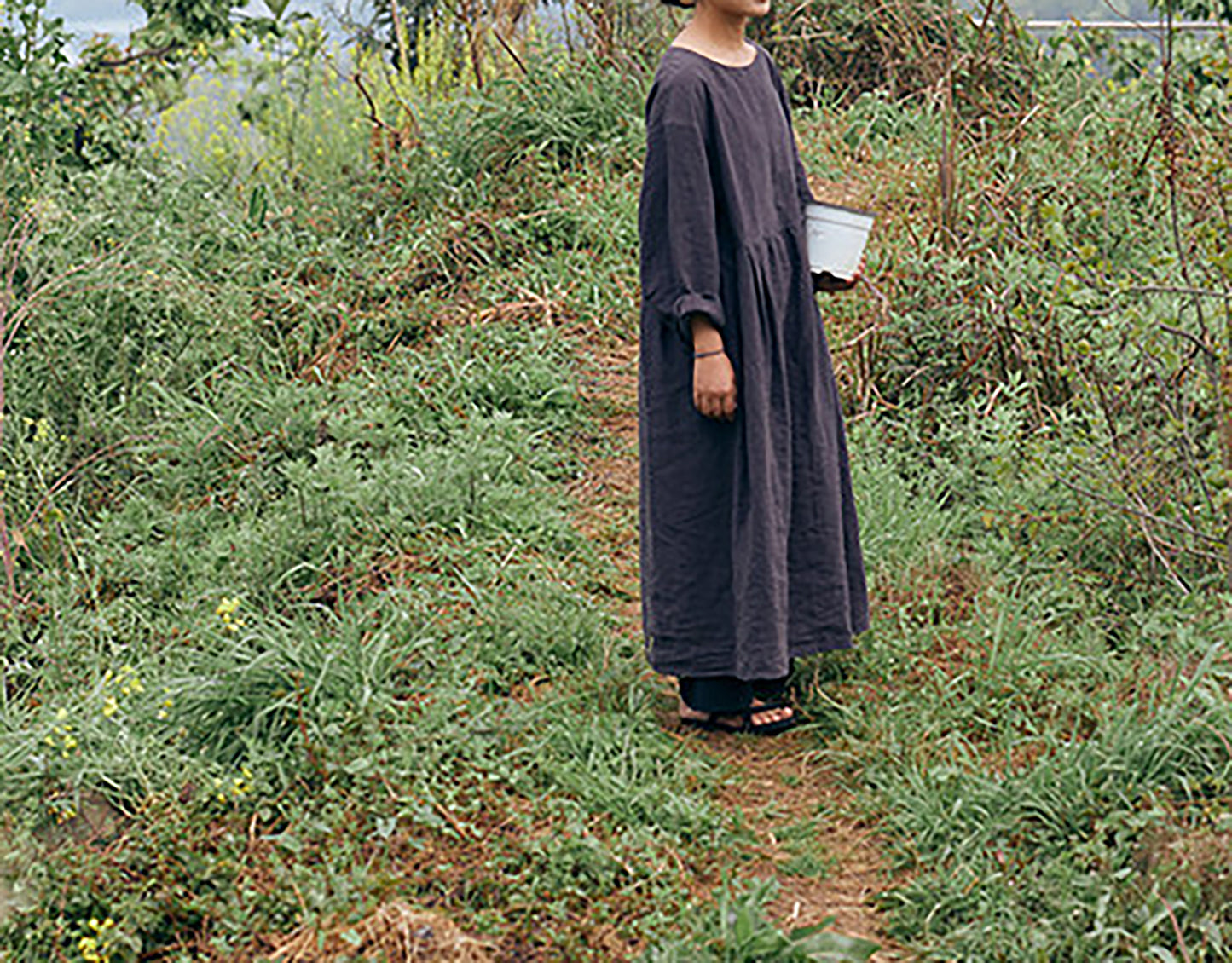 edoa Washed Linen Garden Dress