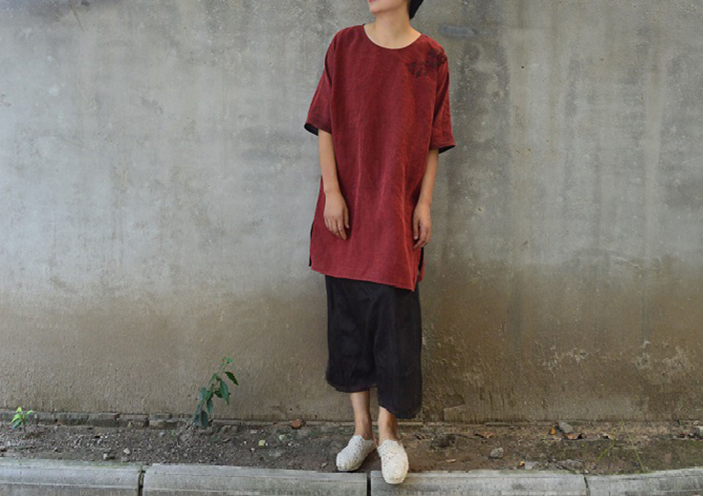 edoa Hand Embroidered Mud Silk Tunic