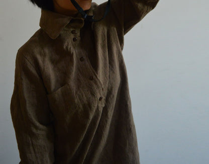 Yarn Dyed Linen Blouse bl0079 A355