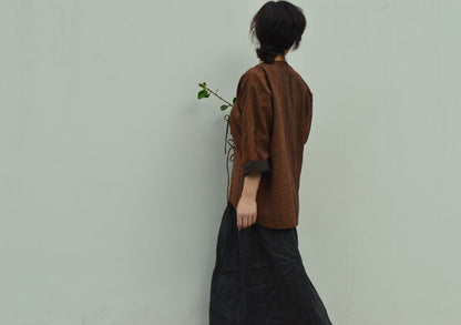 edoa Cracked Mud Silk Summer Jacket