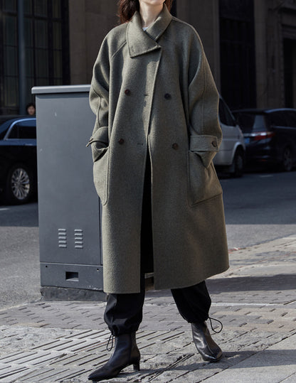 edoa Double Faced Wool Double-breasted Coat