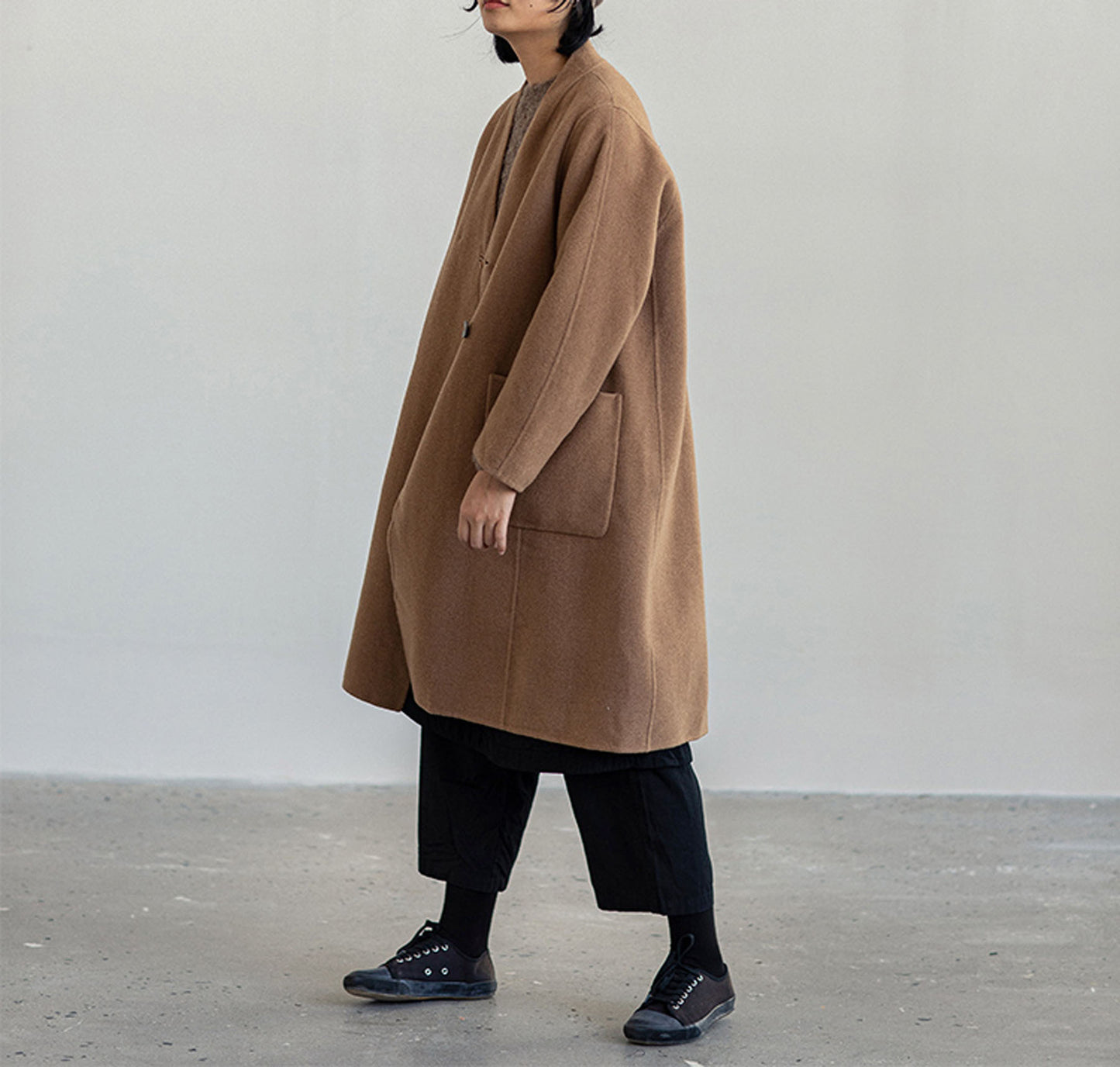 edoa Double Faced Wool Coat 