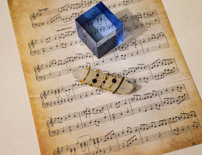 edoa Midnight Symphony Sapphire Stacking Ring Set