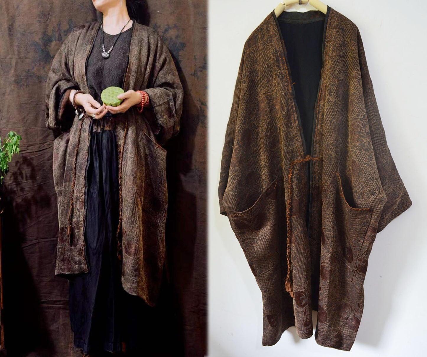 edoa Mud Silk Jacquard Hanfu Coat 