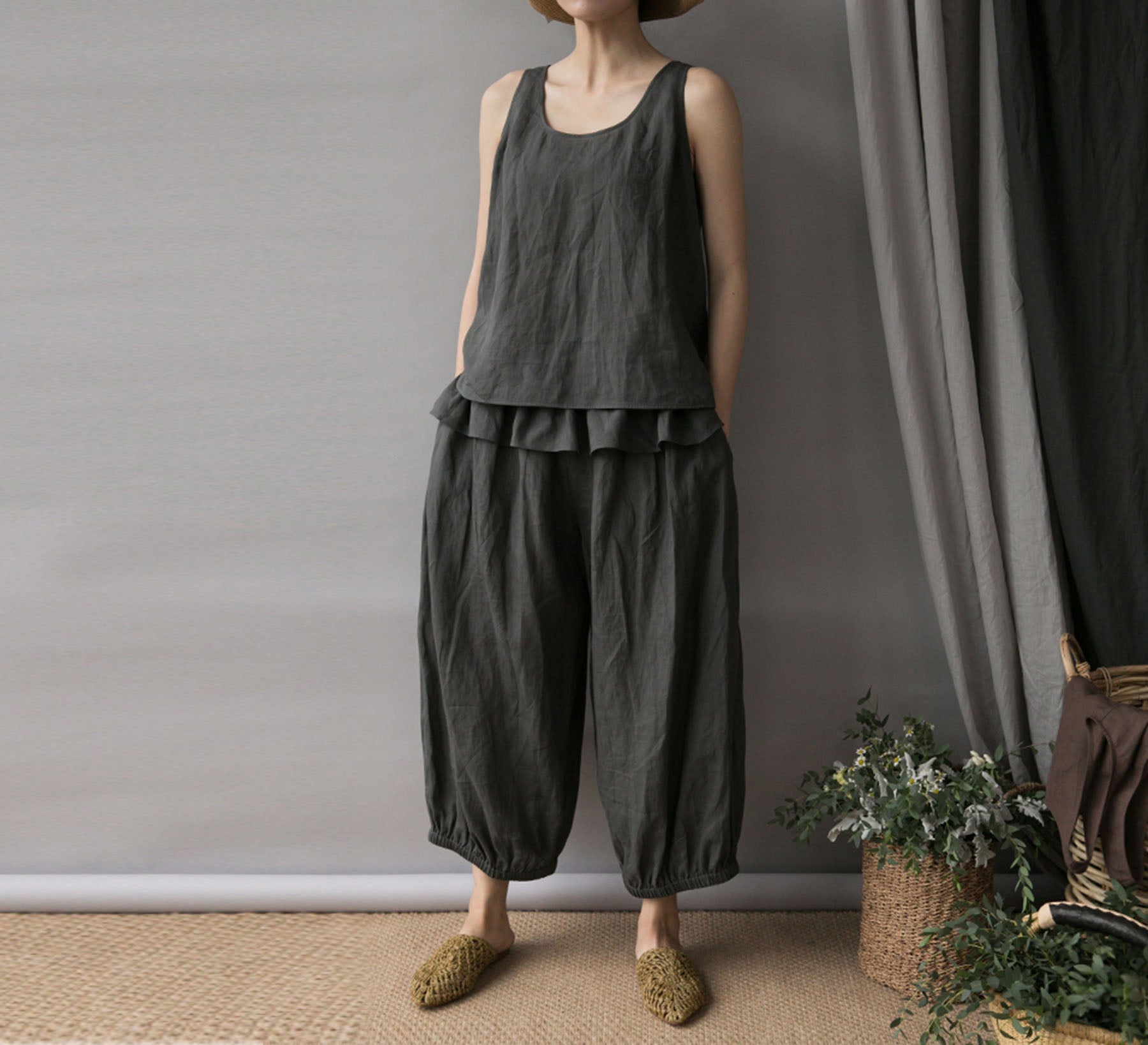 edoa Thin Ramie Tank Top