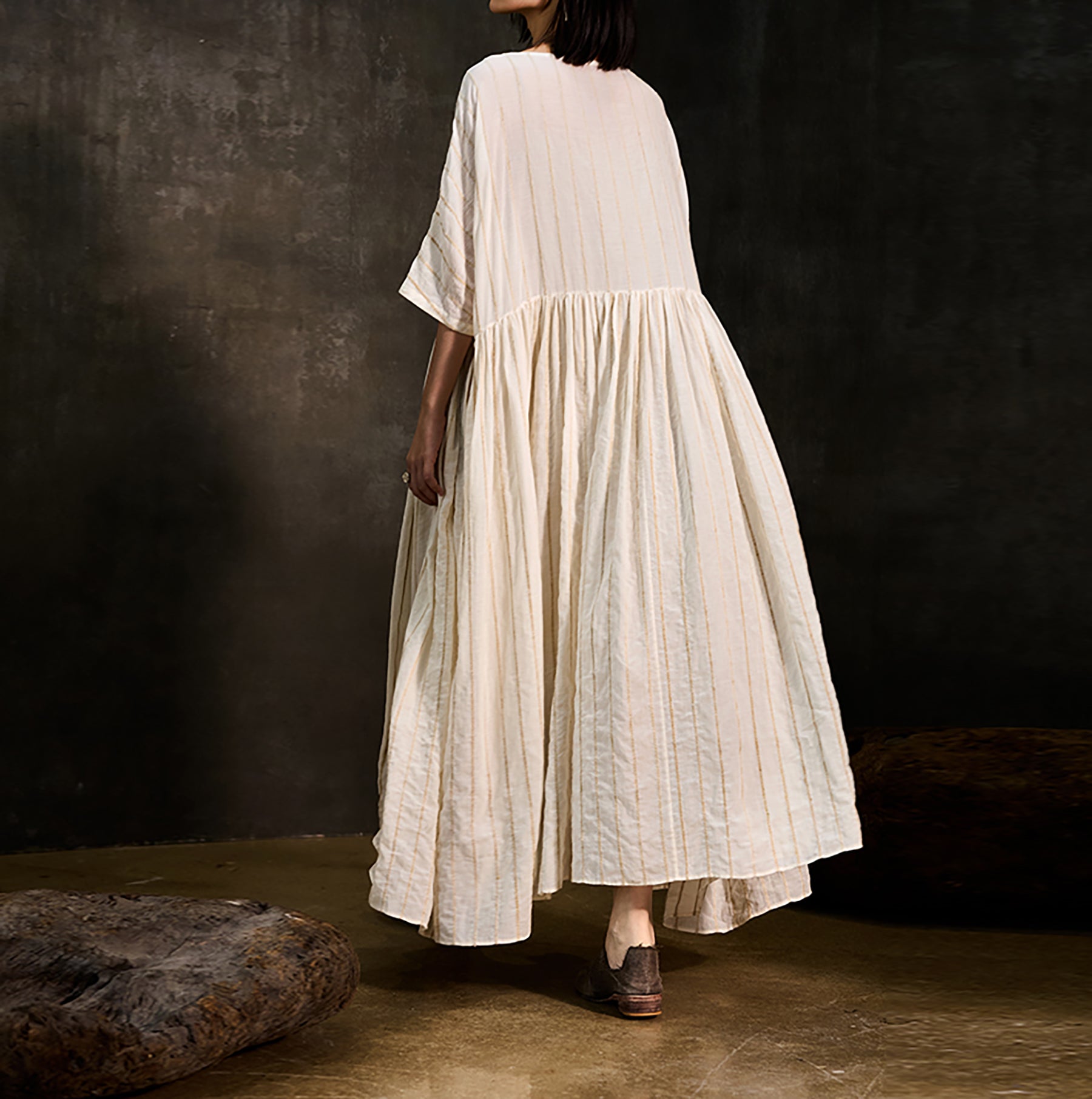 edoa Oversized Striped Dress 