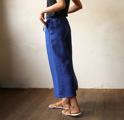 edoa Wide Leg Hemp Linen Pants