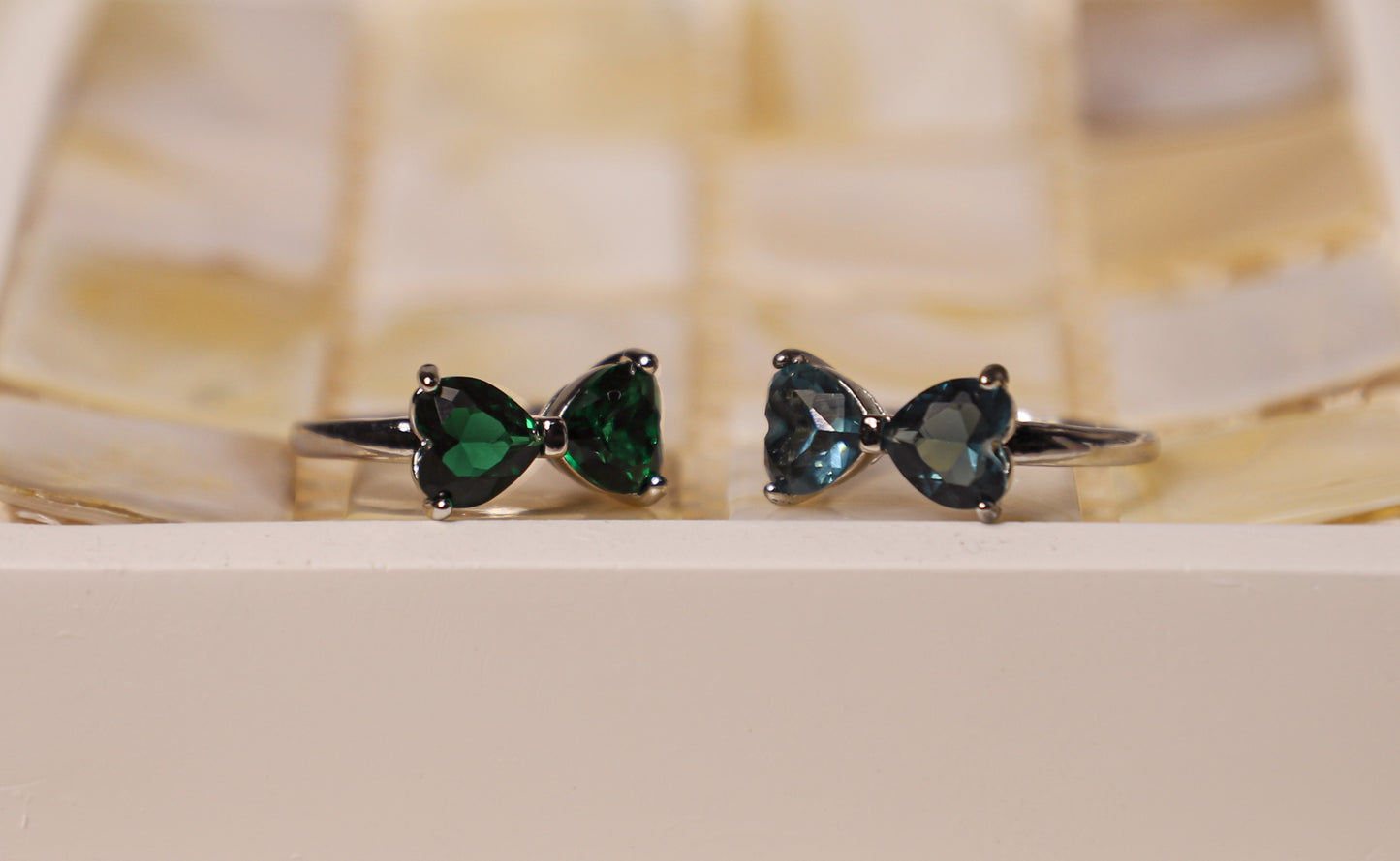 edoa Dainty Sweetheart Bowknot Ring