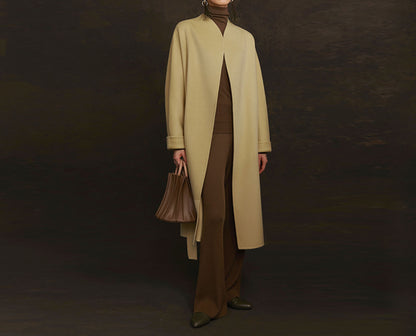 edoa Double Faced Wool Wrap Coat 