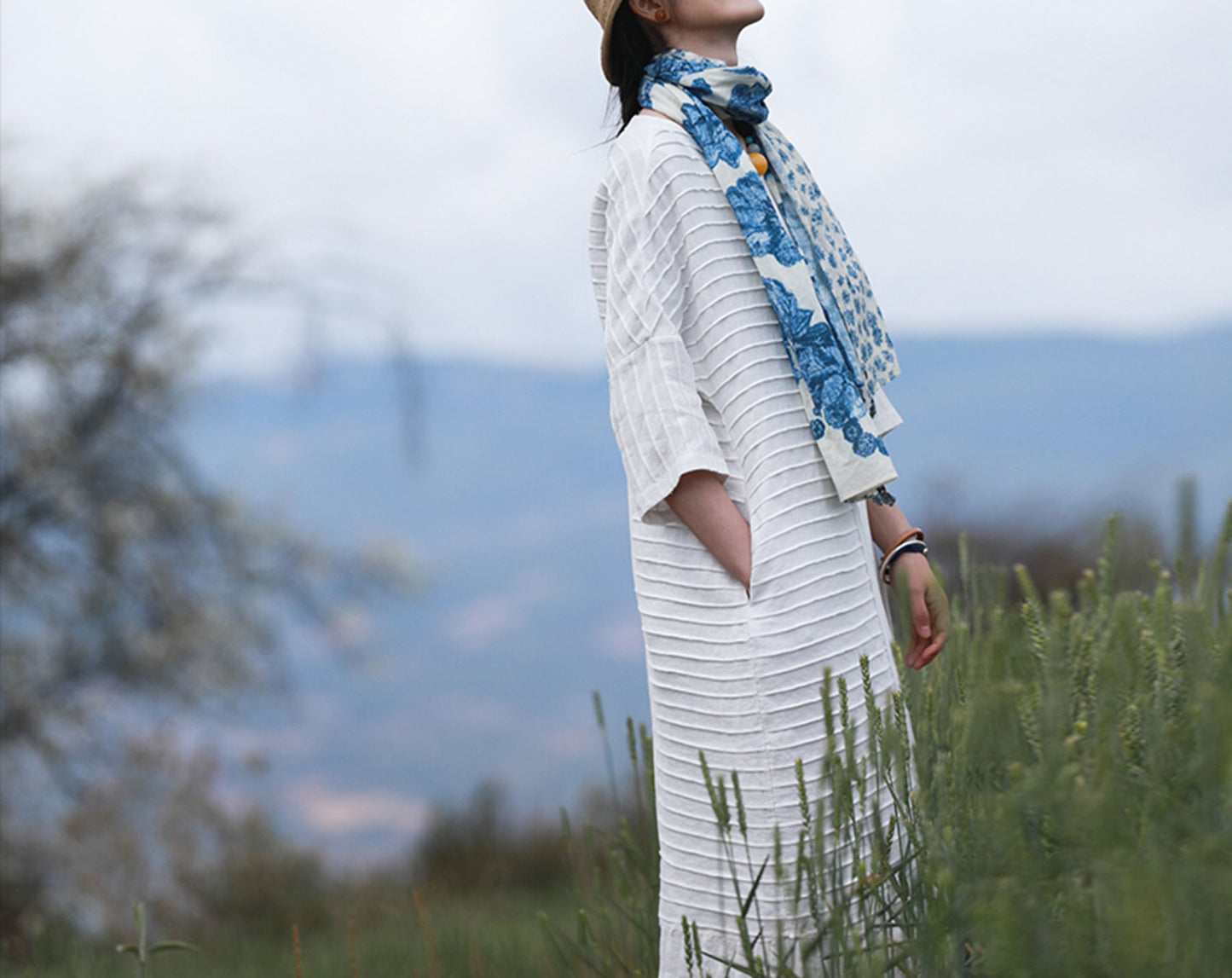 edoa Hand-pintucked Linen Dress