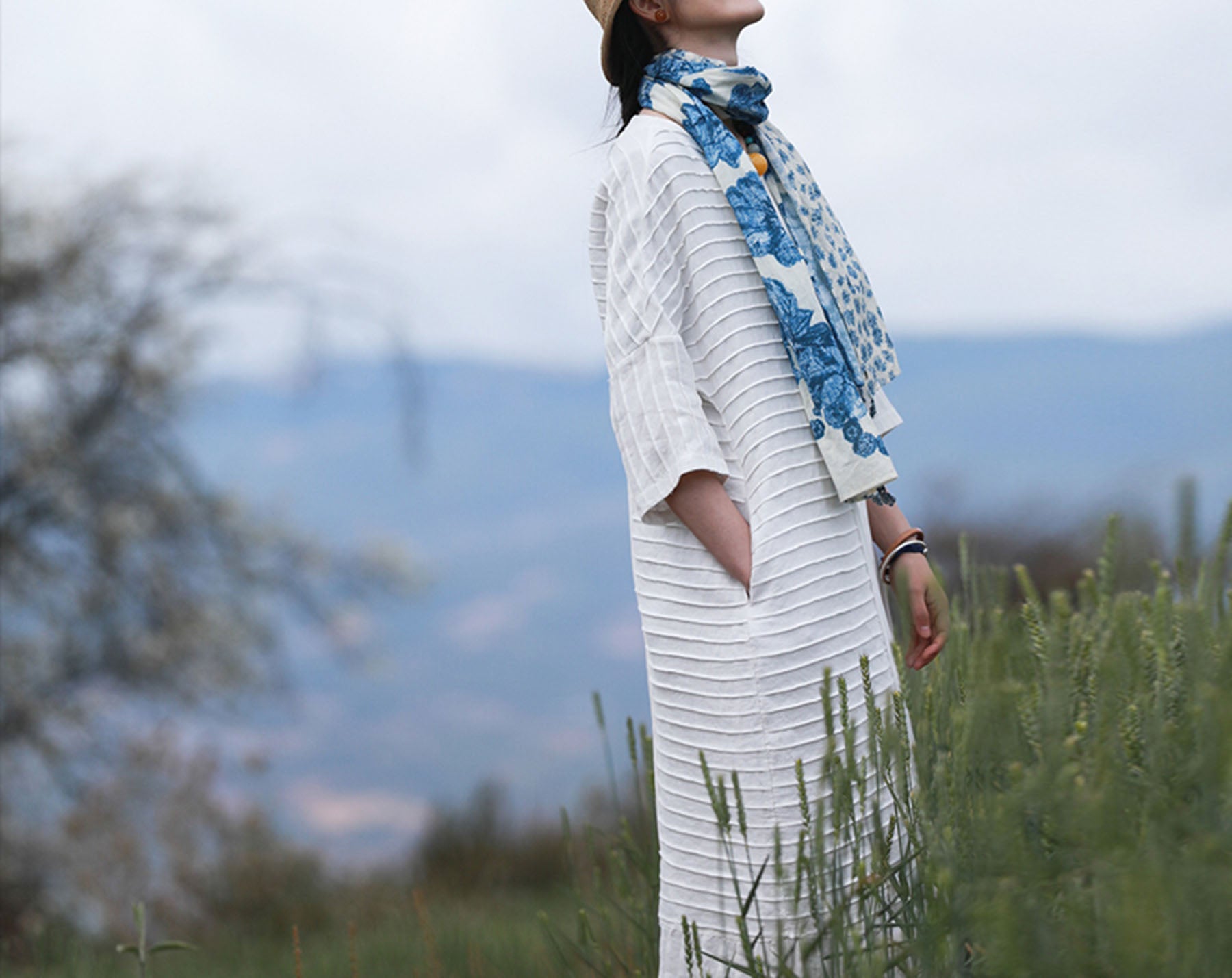 edoa Hand-pintucked Linen Dress