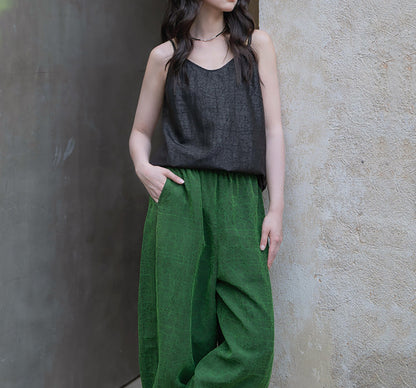 edoa Crackle Mud Silk Cami Top with Double Strap