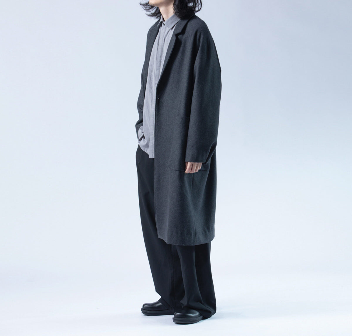 edoa Men's Casual Oversized Wool Coat