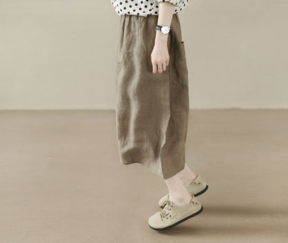 edoa Free Size Loose Fitting Linen Pants