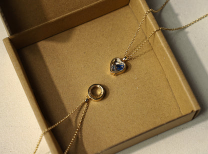 edoa Vintage Memory Locket Box Necklace