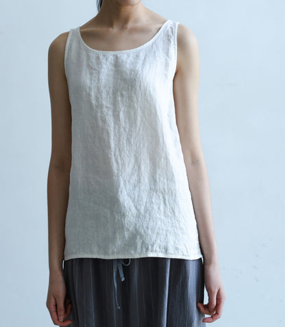 edoa White Washed Linen Tank Top