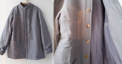 Heavy Weight Linen Cotton blend Padding Jacket ja0019 112
