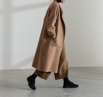 edoa Double Faced Wool Camel Hair Coat 