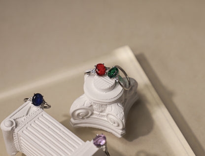 edoa Minimalist Gallery Aesthetic Oval Ring