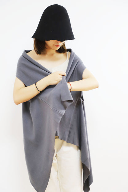 edoa Knit Wool Scarf Vest