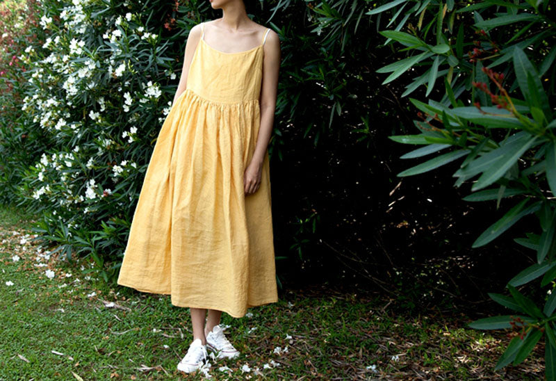 edoa  Summer Washed Ramie Cami Dress