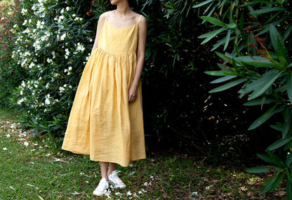 edoa  Summer Washed Ramie Cami Dress