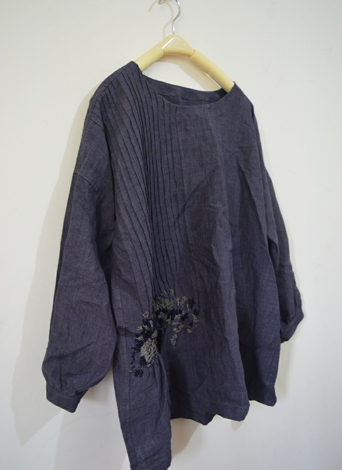 edoa Pinktucked Linen Tunic Top