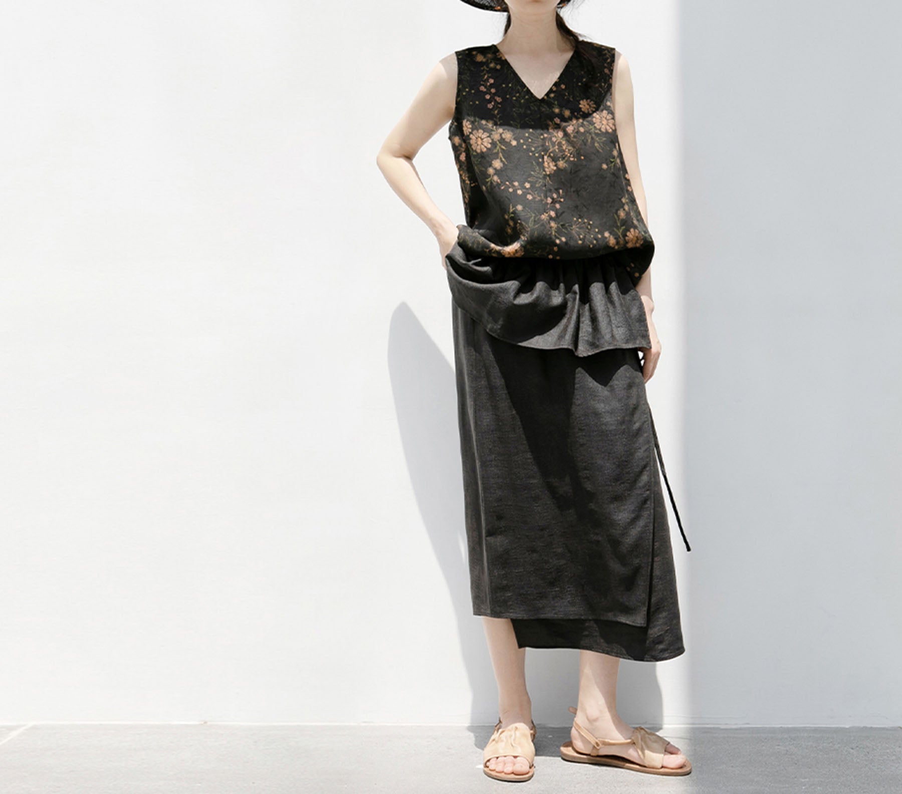 edoa Mud Tussah Silk Skirt