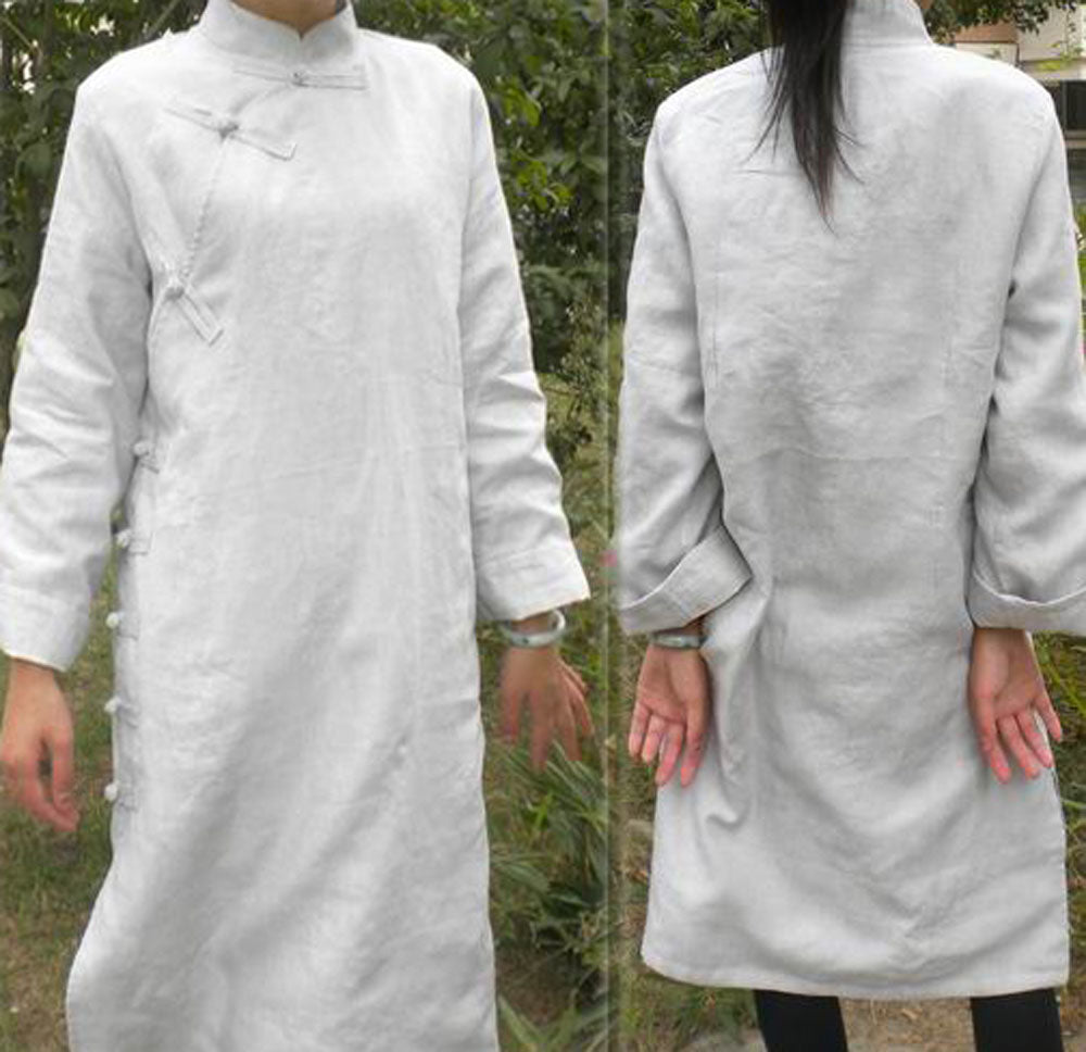 edoa Linen Cheongsam Dress